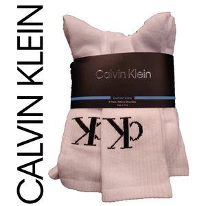 🆕 *6 Pack* Calvin Klein Men's Cushion Crew Cut Socks, White, OS, 6-Pack
